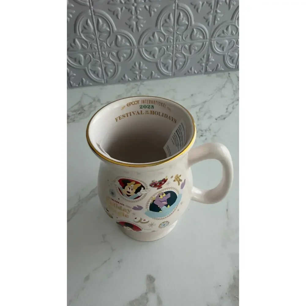 Disney Epcot Festival of the Holidays 2025 Mug 17oz Mickey Minnie Figment NEW